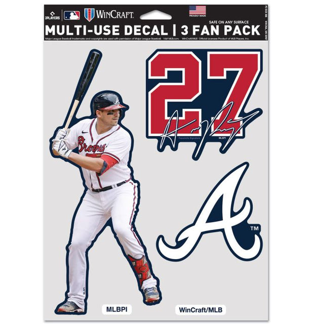 Paquete multiusos para 3 fanáticos de los Atlanta Braves, Austin Riley