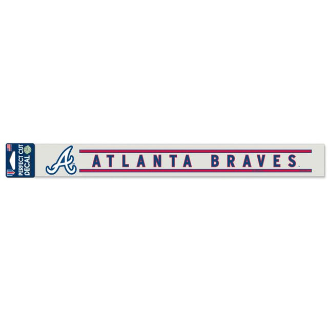 Calcomanías de corte perfecto de los Atlanta Braves de 2" x 17"