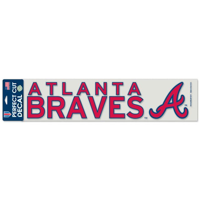 Calcomanías de corte perfecto de los Atlanta Braves de 4" x 17"