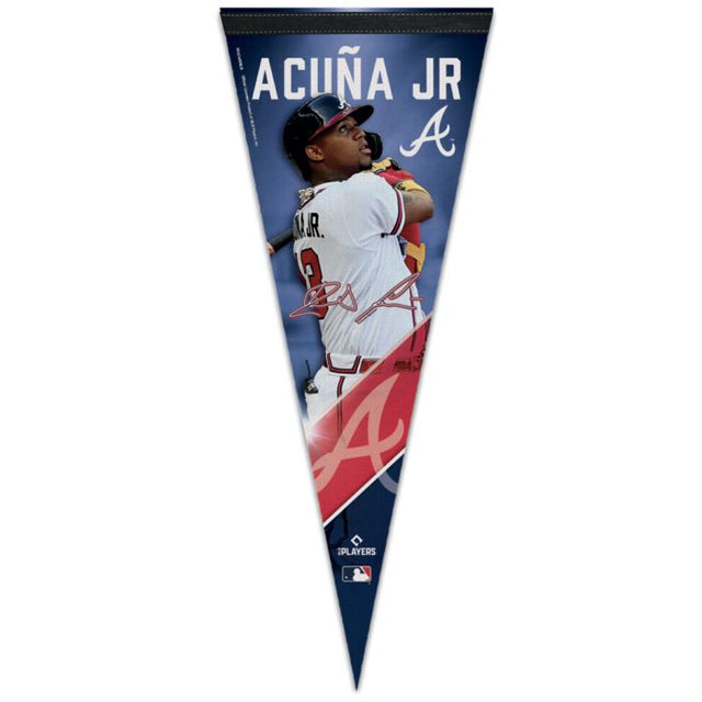 亚特兰大勇士队优质锦旗 12 英寸 x 30 英寸 Ronald Acuna Jr.