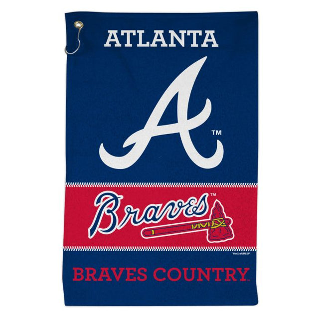 Toalla deportiva de 16 x 25 con el lema de los Atlanta Braves