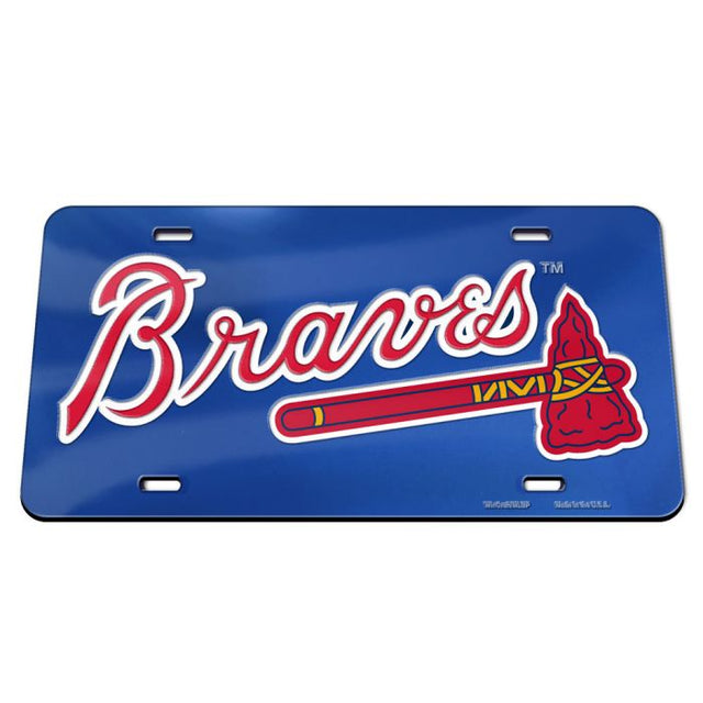 Atlanta Braves Specialty Acrylic License Plate