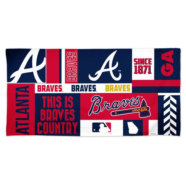 Toalla de playa Spectra de los Atlanta Braves de 30" x 60"