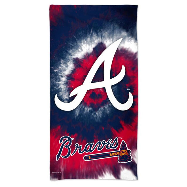 Atlanta Braves TDYE Spectra Beach Towel 30" x 60"