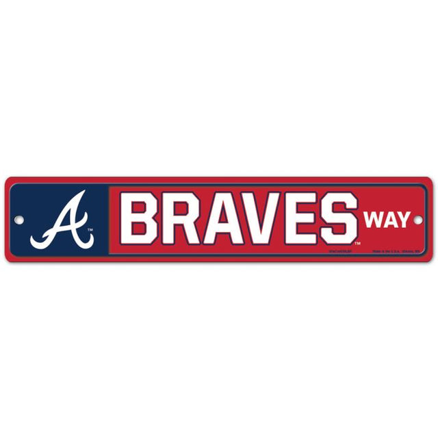 Señal de calle/zona de Atlanta Braves Way de 3,75" x 19"