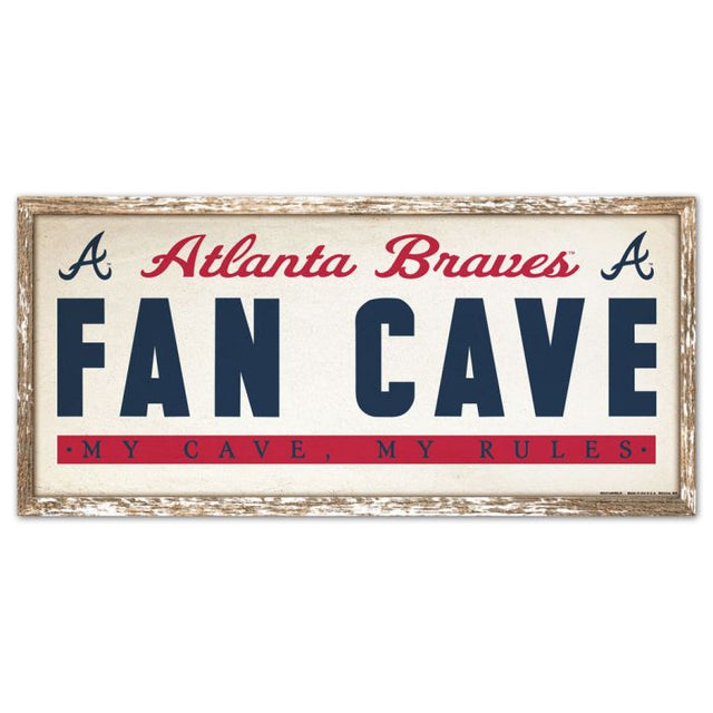 Atlanta Braves Wood Sign 8" x 17"