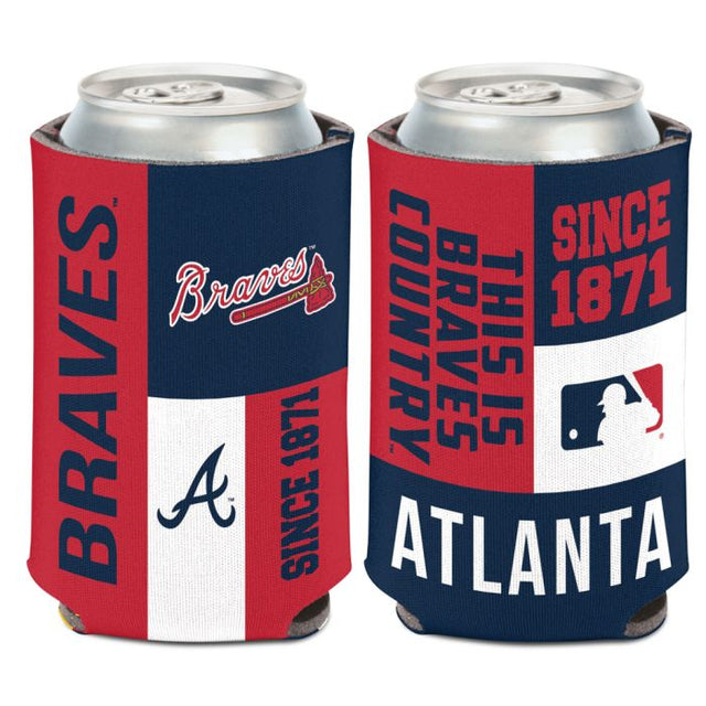 Atlanta Braves color block Can Cooler 12 oz.