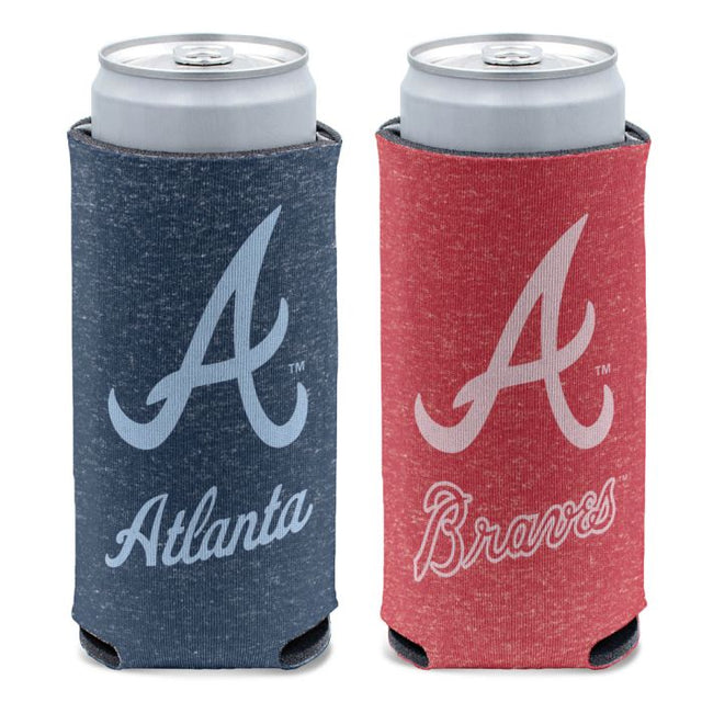 Enfriador de latas delgado de 12 oz de color jaspeado de los Atlanta Braves