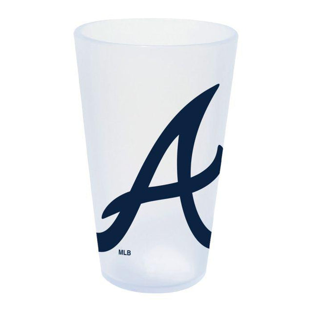 Vaso de pinta de silicona de 16 oz con forma de carámbano de los Atlanta Braves