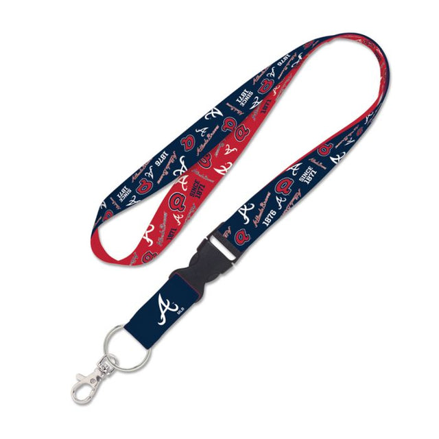 Atlanta Braves scatter Lanyard w/detachable buckle 1"