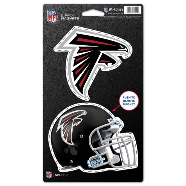 Paquete de 2 imanes de los Atlanta Falcons de 5" x 9"