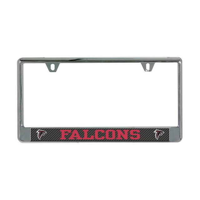 Atlanta Falcons CARBON Lic Plate Frame B/O Printed