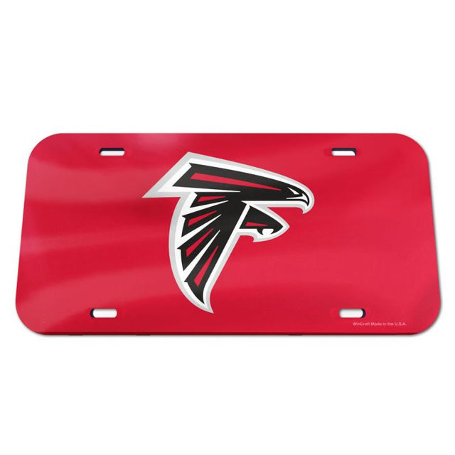 Placa de matrícula acrílica especial con el logotipo de los Atlanta Falcons