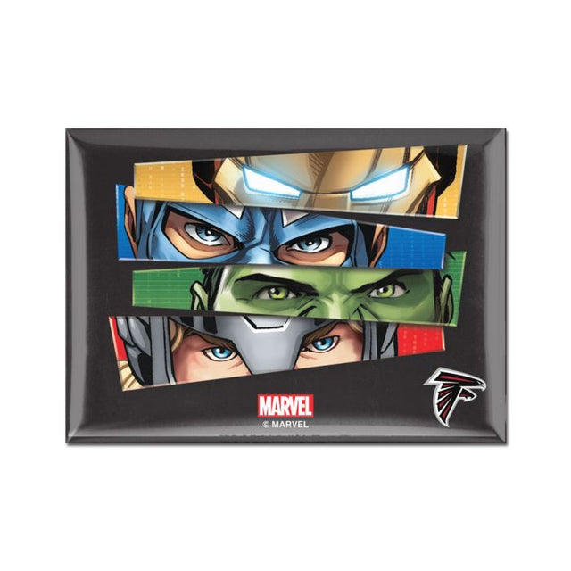 Imán de metal de Marvel de 2,5" x 3,5" de los Atlanta Falcons/Marvel (C) 2021