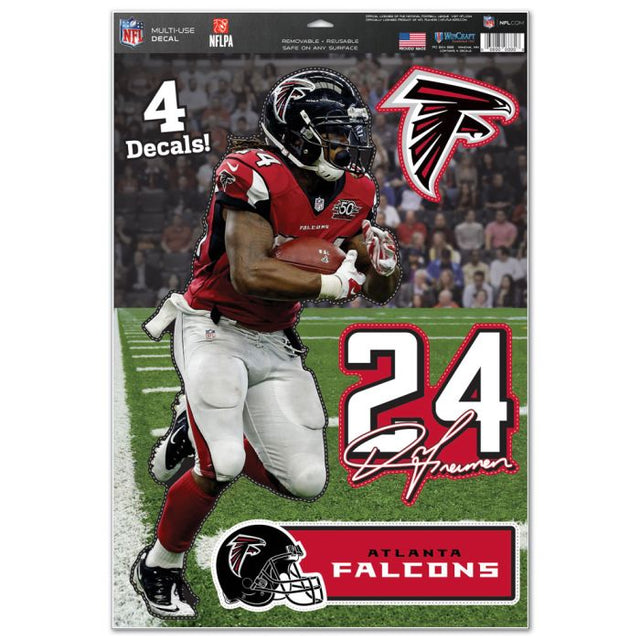 Calcomanía multiusos de los Atlanta Falcons de 11" x 17" Devonta Freeman