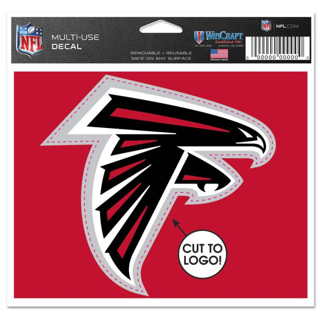 Calcomanía multiusos de los Atlanta Falcons: logotipo recortado de 5" x 6"