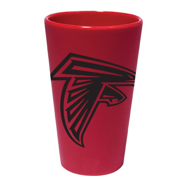 Vaso de pinta de silicona de 16 oz de color rojo de los Atlanta Falcons