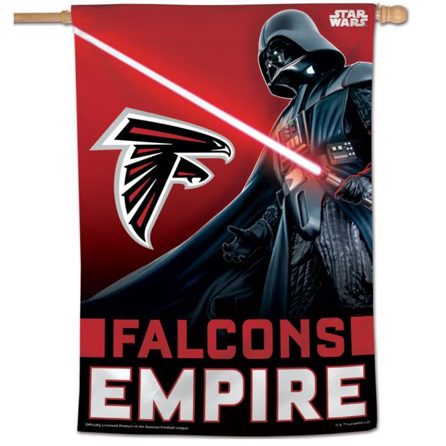 Bandera vertical de Darth Vader de Star Wars de los Atlanta Falcons de 28" x 40"