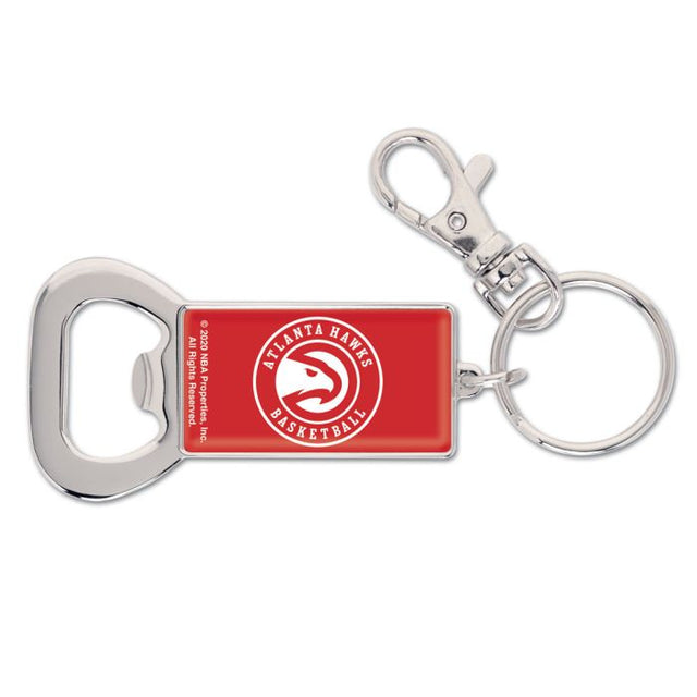 Atlanta Hawks Bottle Opener Key Ring Rectangle