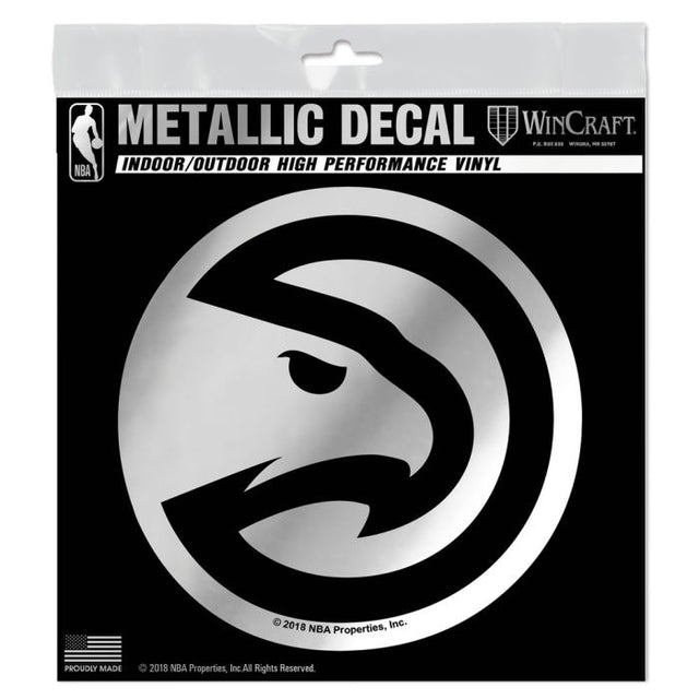 Atlanta Hawks Decal Metallic 6" x 6"