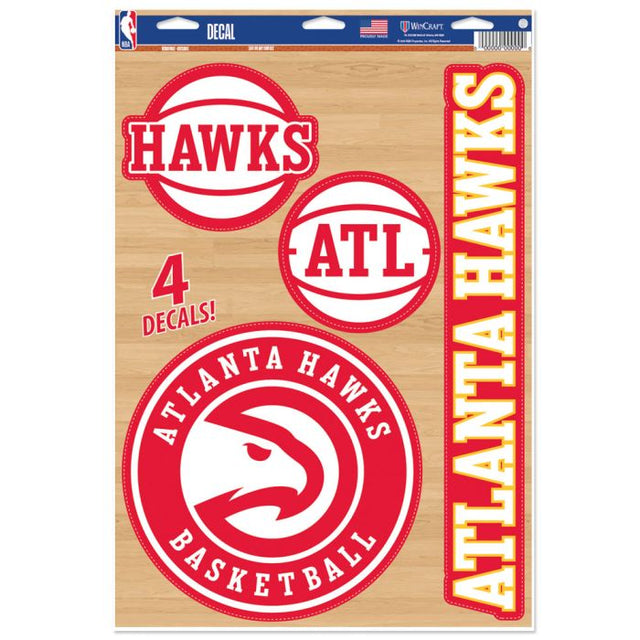 Calcomanía multiusos de los Atlanta Hawks, 11" x 17"