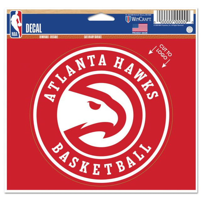 Calcomanía multiusos de los Atlanta Hawks: logotipo recortado de 5" x 6"