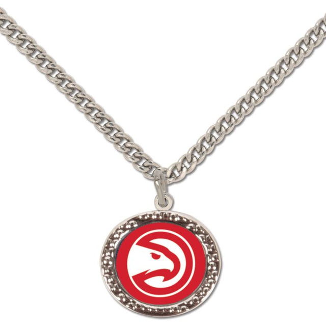 Collar de los Atlanta Hawks con tarjeta de joyería con dije