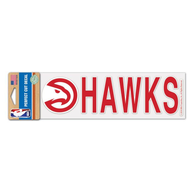 Calcomanías de corte perfecto de los Atlanta Hawks de 3" x 10"