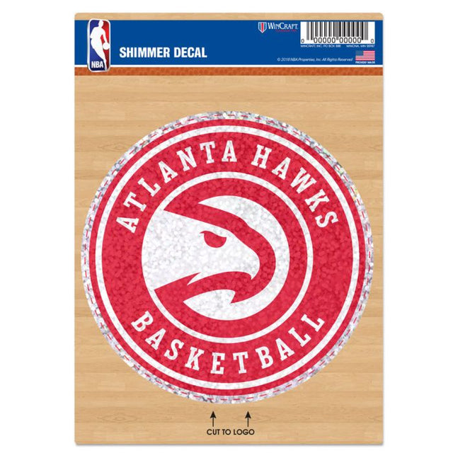 Calcomanías brillantes de los Atlanta Hawks de 5" x 7"