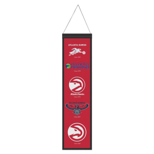 Bandera de lana de los Atlanta Hawks de 20 x 81 cm