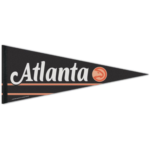 Banderín premium de la ciudad de los Atlanta Hawks de 12" x 30"