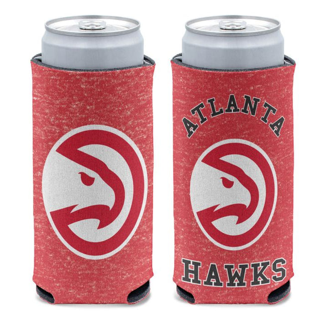 Enfriador de latas delgado de 12 oz con estampado de jaspeado de los Atlanta Hawks