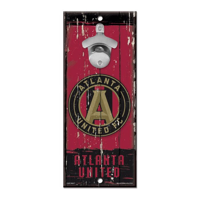 Letrero destapador de botellas de Atlanta United de 5 x 11 pulgadas