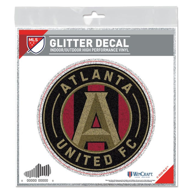 Calcomanía con brillantina del Atlanta United de 6" x 6"