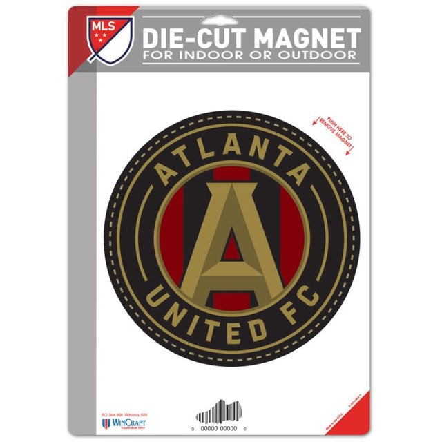 Imán troquelado con el logotipo del Atlanta United de 6,25" x 9"