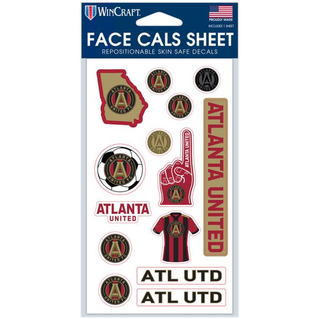 Calcomanías faciales de Atlanta United de 4" x 7"