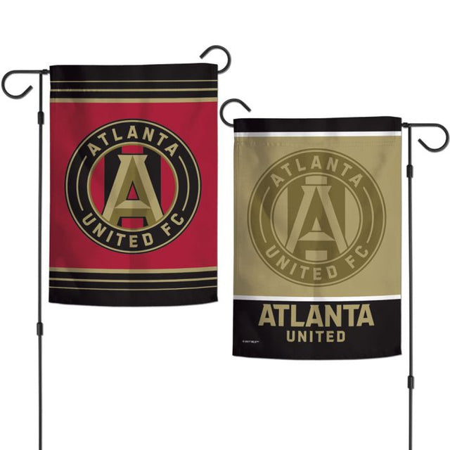 Banderas de jardín con el logotipo de Atlanta United, de 2 lados, 12,5" x 18"