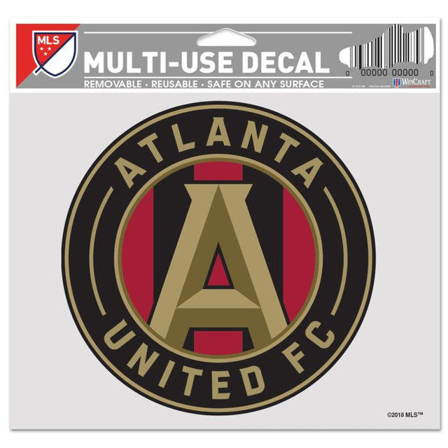 Calcomanía multiusos de Atlanta United, fondo transparente, 5" x 6"