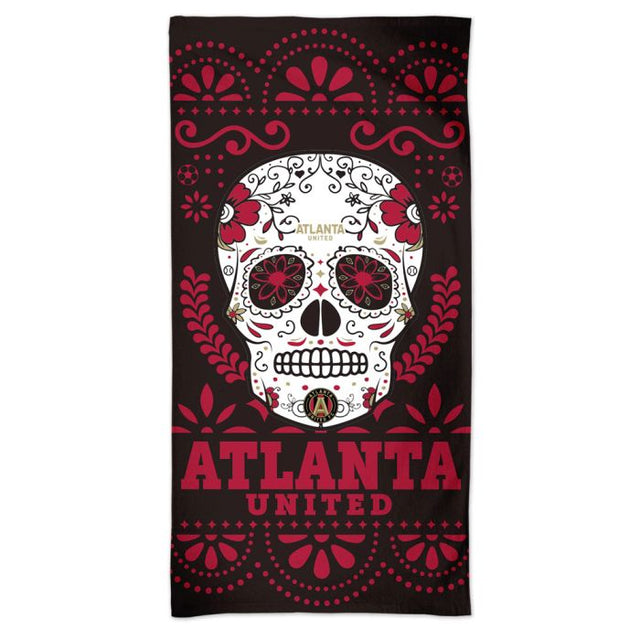 Toalla de playa Spectra de Atlanta United SUGAR SKULL de 30" x 60"