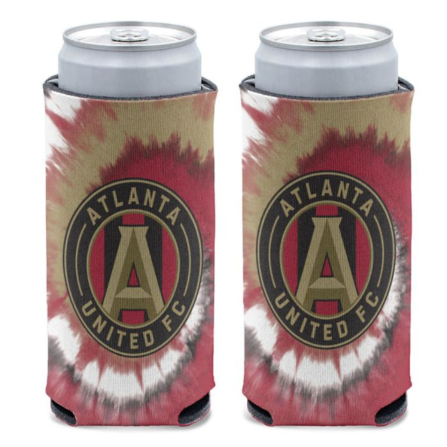 Enfriador de latas delgado de 12 oz con teñido anudado de Atlanta United