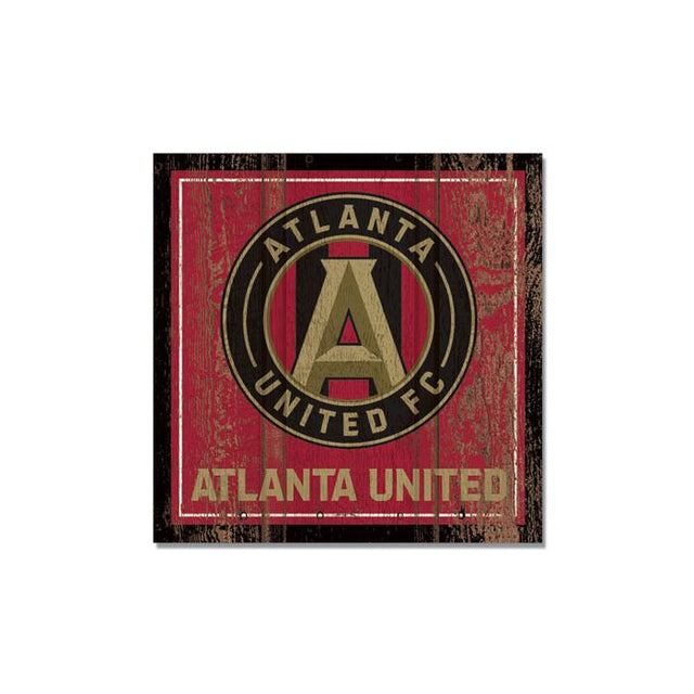 Imán de madera de Atlanta United de 3" x 3"