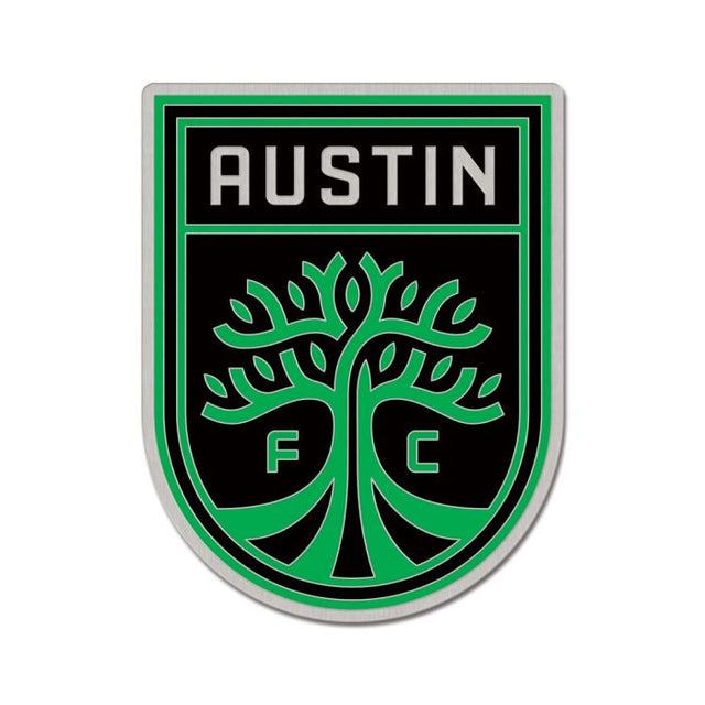 Tarjeta de joyería con pin esmaltado de colección del Austin FC