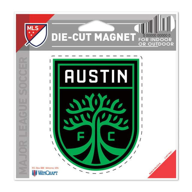 Imán troquelado del Austin FC de 4,5" x 6"