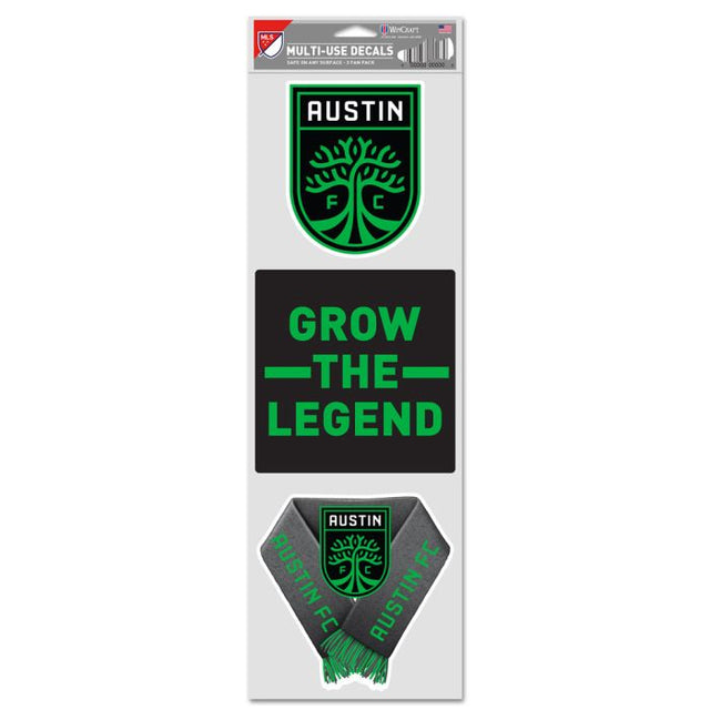 Austin FC Fan Decals 3.75" x 12"