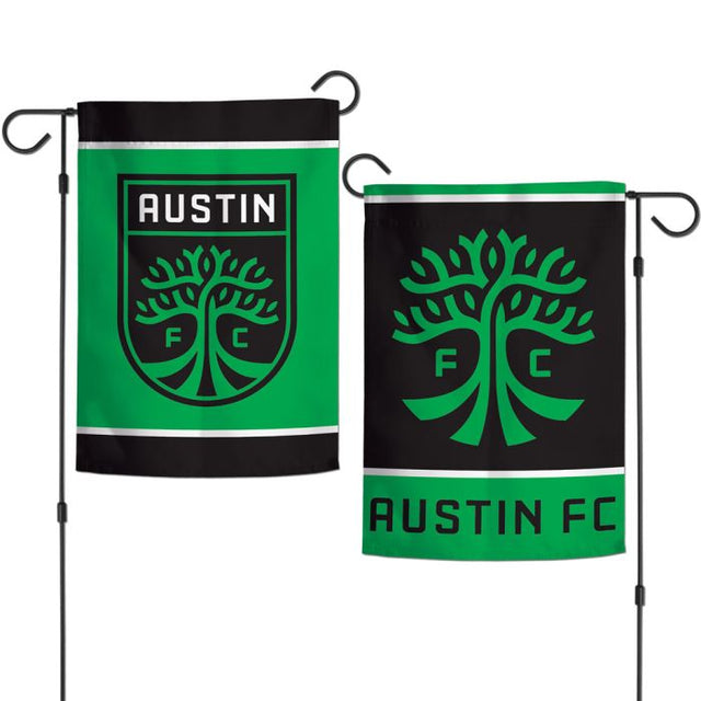 Banderas de jardín del Austin FC de 2 lados, 12,5" x 18"