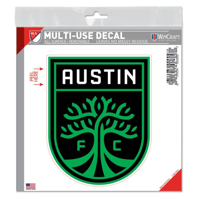 Calcomanía para todas las superficies con el logotipo del Austin FC, 6" x 6"