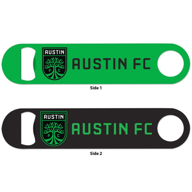 Abridor de botellas de metal de dos caras del Austin FC