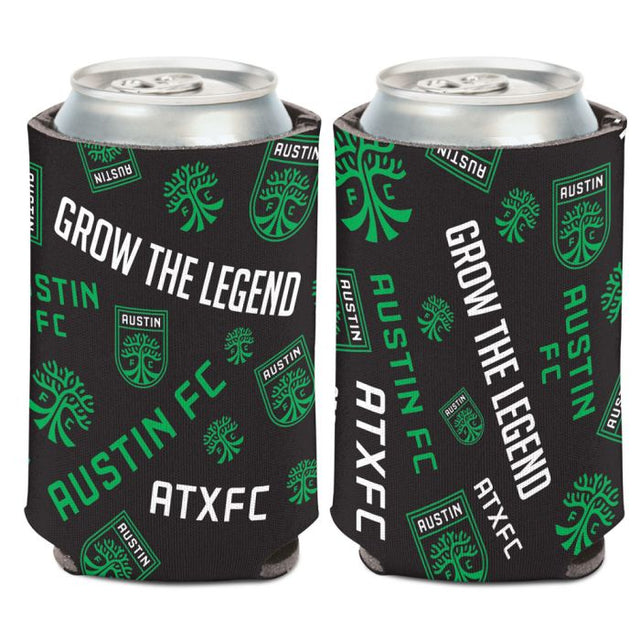 Enfriador de latas con impresión dispersa Austin FC de 12 oz.