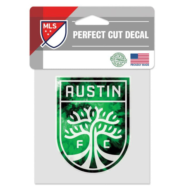 Calcomanía de color de corte perfecto con teñido anudado del Austin FC de 4" x 4"