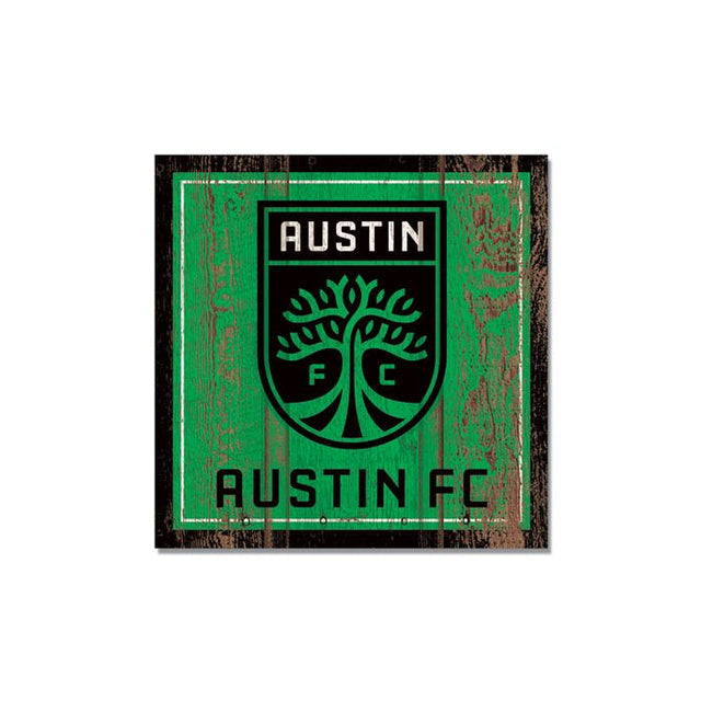 Imán de madera del Austin FC de 3" x 3"